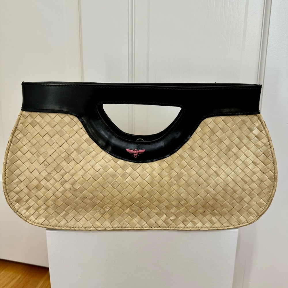 Buzz by Jane Fox Straw Clutch